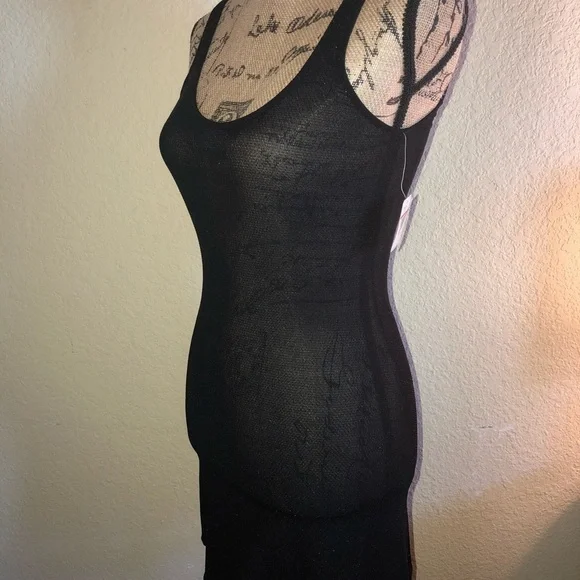 NWT Intimately Free People Black & Metallic Sheer Slip Size XS - Picture 5 of 8